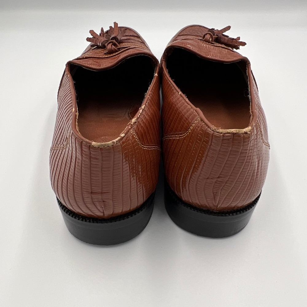 Belvedere Mens Brown Genuine Snakeskin All Leather Brogue Loafer Shoe Size 10 - Picture 2 of 16
